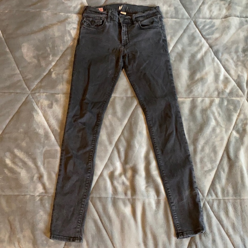 True religion black skinny jeans